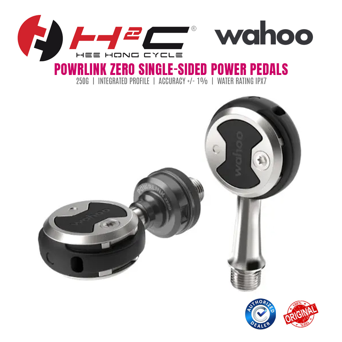 WAHOO POWRLINK ZERO SINGLESIDED POWER PEDALS